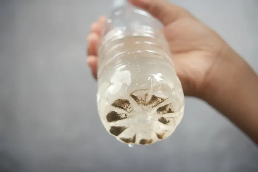 water in the bottle